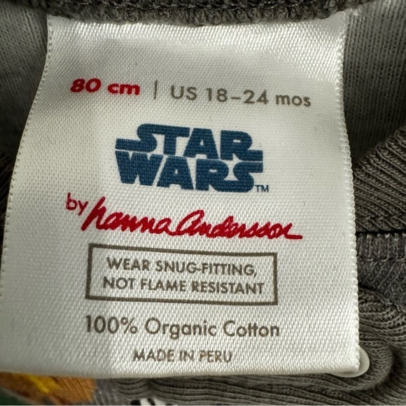 Hanna Andersson Star Wars baby zip sleeper pajama size 18-24 months - Picture 7 of 9
